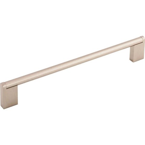 Princetonian Steel Bar Pull in Brushed Satin Nickel 8-13/16 Inch Center to Center, modern cabinet hardware handle