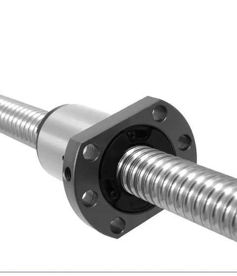 Close-up of 32Mm Ballscrew SFS3205 with BK BF25 end machining, highlighting high-speed quiet anti-backlash linear motion for CNC use.