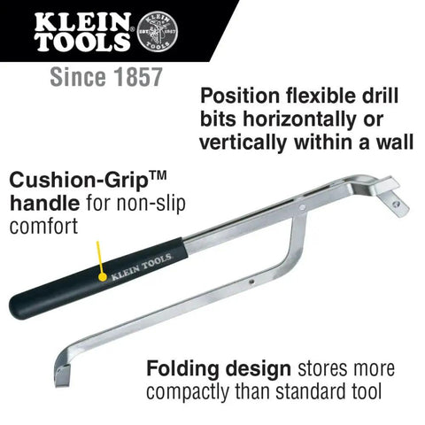 Flexible Bit Placement Tool For Pro Grade Accuracy In Vertical And Horizontal Drill Bit Alignment In Walls With Cushioned Grip And Foldable Space Saving Design For Easy Storing By Klein Tools 53715SEN
