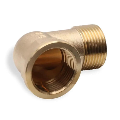 Brass Elbow Pipe Fitting Three Quarter Inch Male To Three Quarter Inch Female 90 Degree Connector For Repair