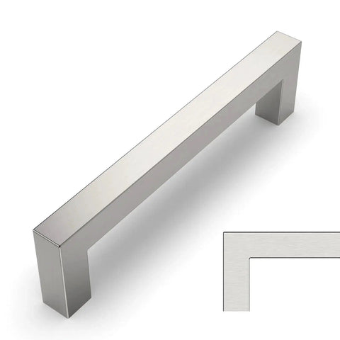 10 Pack Brushed Satin Nickel Cabinet Pulls 5 Inch Center To Center Square Drawer Handles For Kitchen Cabinets Cupboards Hardware