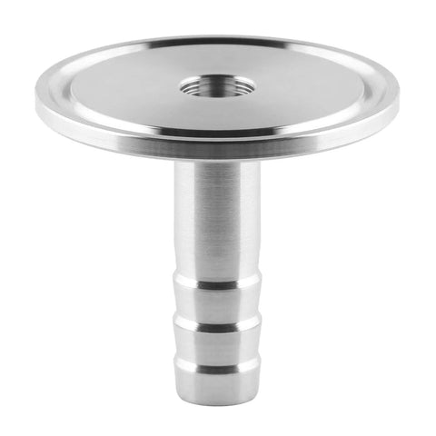Metaland 1.5in tri-clamp to 3/8in barb stainless sanitary homebrew adapter, ferrule OD 50.5mm