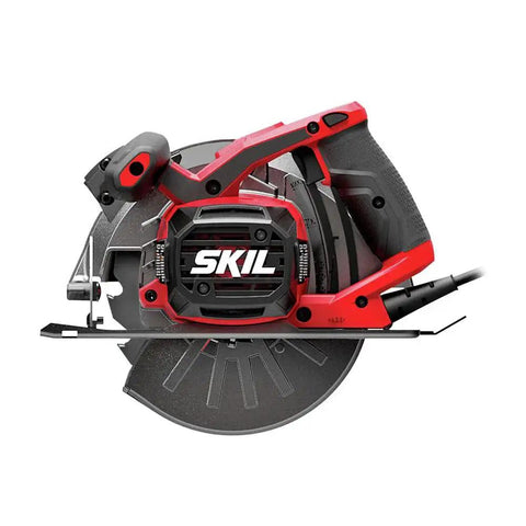 Powerful 15 Amp 7.25 Inch Circular Saw With Single Beam Laser Guide For Fast Precise Cuts 5300 RPM, side view