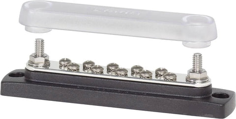 Heavy Duty 150 Amp Common Bus Bar With Ten Screws And Cover For Marine DC Power Systems 300 Volt AC And 48 Volt DC