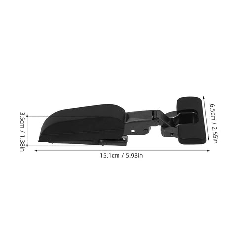 Front view of black Slick Soft Close Concealed Cabinet Door Hinge With Silent Damping For Kitchen Cabinets Two Stage Closing Force