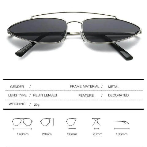 Metal frame cat eye small frame sunglasses for women and men unisex red pink one size UV protection dope cool sun glasses.