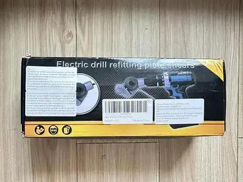 Packaging of Sheet Metal Cutter Drill Attachment with Serrated Wheel for Nibbler Style Cutting, tool shown on box