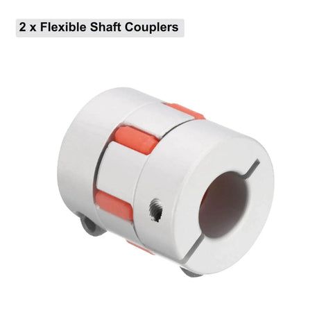 Aluminum Shaft Coupling 14mm To 14mm Bore L35 X D30 Flexible Coupler Joint For Machine And Servo Stepped Motors Pack Of 2