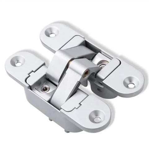 2Pcs Three Dimensional Invisible Door Hinges For Wooden Doors Black Hidden Hinges 180 Degree Swing Inside And Outside Left Hand