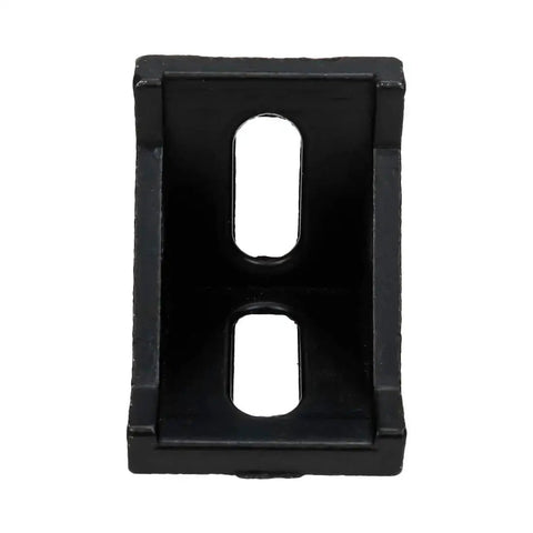 Front view of Ten Pack 4040 Inside Corner Bracket Gusset for 4040 Aluminum Extrusion Profile 40x40x35mm with 8mm slot black