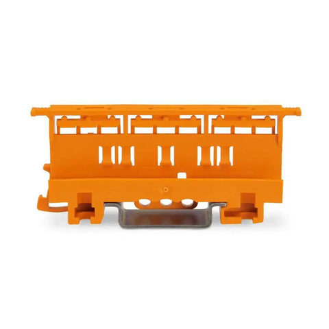 Side view of an orange component from the Go To Connection Terminal Set With 225 Pieces And 4 Mounting Adapters For All Conductor Types In L Boxx Mini Case With Quick Clamp System Ideal For Pro And DIY Electrical Projects.