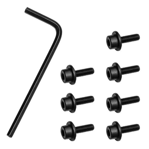 Wolfride rabbet router bit bearings kit: one black L-shaped Allen wrench and six flange screws