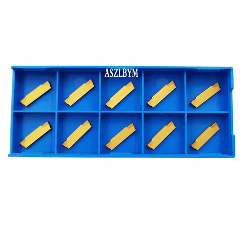 11 MGMN200G carbide grooving inserts in blue storage case for 12mm Shank Lathe Grooving Tool Holder MGEHR1212-2.