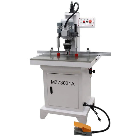 Pneumatic Hinge Drilling And Insertion Machine For Doors And Woodworking Pros 110 Volt With Adjustable Positioning Plate