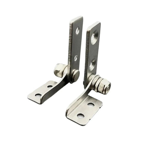 Front view of 304 Stainless Steel Damping Hinge With Any Stop And Torque Adjustable Pivot For Equipment Connection Left 2724-0.8