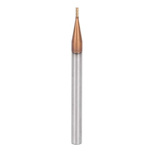 4 Flute Tungsten Carbide Milling Cutter for CNC Woodworking and Precision Engraving, 1x50x4T End Mill with 10mm Blade Length, side view