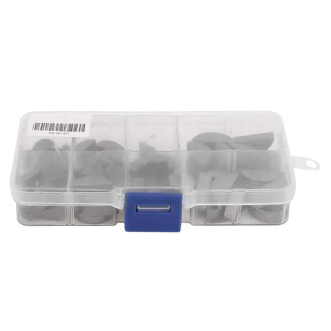 80 Pcs Woodruff Key Kit Stainless Steel Semicircular Keys Set With Storage Box, assorted sizes visible in clear compartments