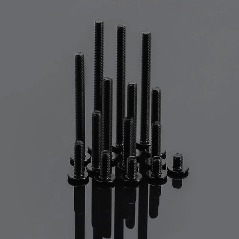 65mm Flat Head Hex Socket Cap Screws 10 Pack Black Coated 304 Stainless Steel M6 6mm Thread 1.0 Pitch With Hex Wrench Included