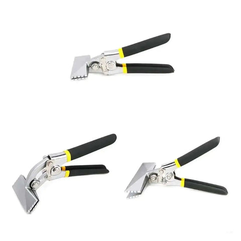 Sheet Metal Bending Pliers Hand Seamer with Wide Jaw and Ergonomic Grip, Durable Nickel-Plated Steel, Straight and Elbow Bends