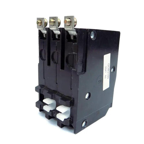 Beefy 100 Amp 3 Pole 240V 3-Phase Bolt-On Circuit Breaker For Industrial Panels, Heavy-Duty Electrical Breaker, Black Finish