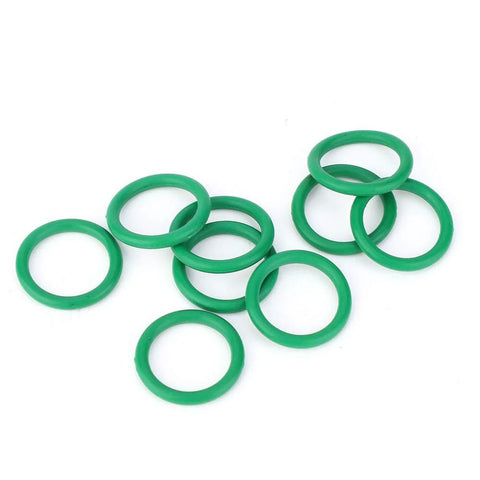 Green nitrile rubber O-rings, circular sealing rings in multiple sizes for general use