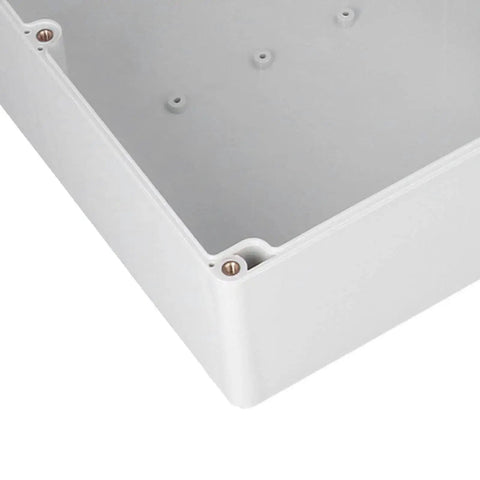 Corner view of Built Tough ABS Plastic Power Junction Box Electrical Enclosure IP65 Rated Flame Retardant