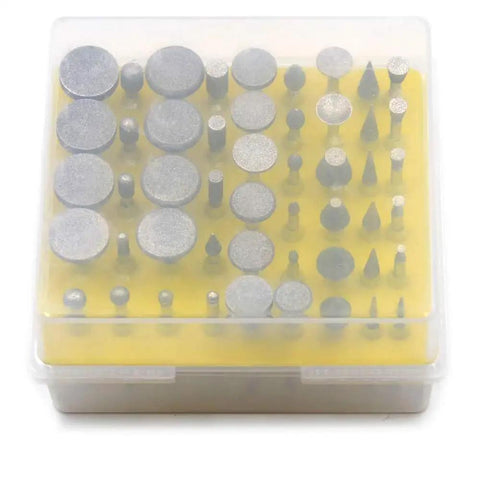 Diamond Coated Grinding Head Set For Dremel Rotary Tool 50 Pcs Includes Cylinder Sphere Umbrella Bullet Needle Tip And More