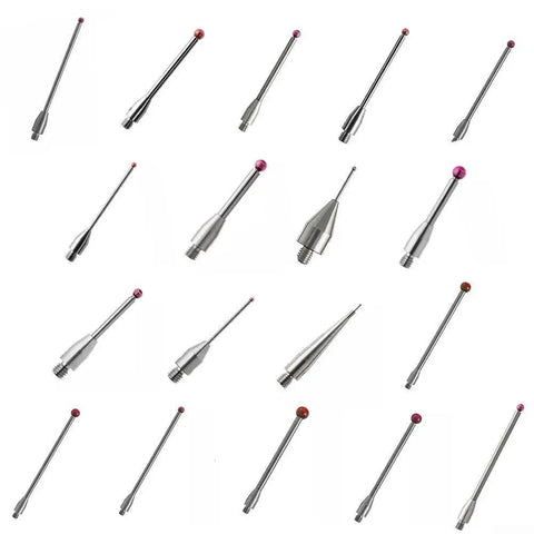 Multiple CMM Touch Probe With M3 Thread Carbide Stem Ball Tip Stylus for Coordinate Measuring Machine CNC Metalworking Inspection