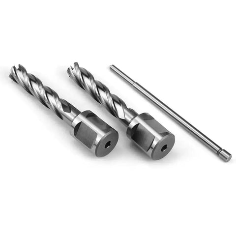 Beefy 7/16 Inch Annular Cutter Set For Magnetic Drill Press With 2 Inch Depth Of Cut And 3/4 Inch Weldon Shank With Two Flats And Pilot Pin 2 Piece OSCARBIDE