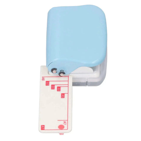 3 Hole Paper Puncher For Office Or DIY Projects, Handheld 5 Sheet Capacity, Fits B5 A5 A6 A7 A4 Paper, Durable Metal Body, Blue Cover
