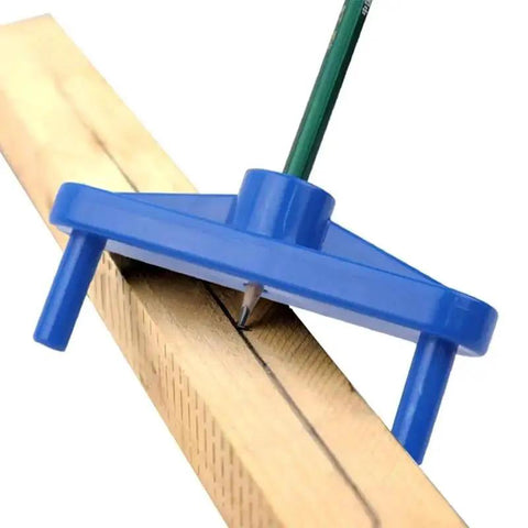 Center Scribe Line Locator For Woodworking Two Pack Center Finder Marker Positioner Gauge Scribing Tool in use on wood board