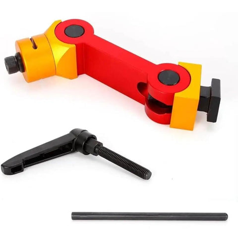 Pro Grade Adjustable 1/2-12 Vise Stop For 5 Axis CNC Mills Table Mounted Red Aluminum Part Stop Precision APM Style