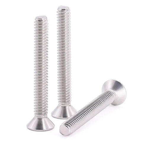 1/4-20 Flat Socket Cap Screws, 2-1/2 Inch Long, Full Thread, Countersunk Head, 304 Stainless Steel 18-8, 20 Pack
