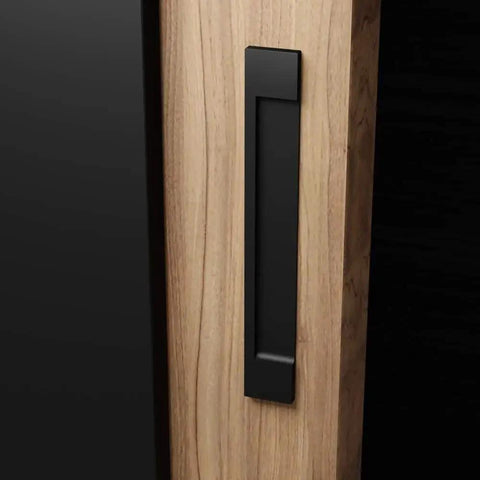 Self-Adhesive Edge Fingerpull Door Handle Set 2 Pack Black Screwless Peel And Stick Installation On Glass Wood Metal Plastic