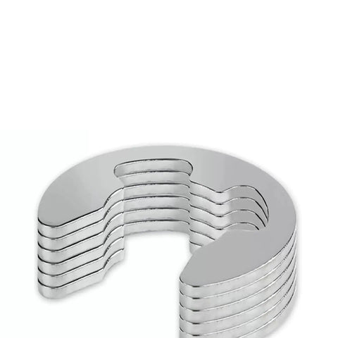 100 Pcs Stainless Steel E Clip Circlip Assorted Set For Internal And External Snap Rings M10 10mm Inner Diameter 1mm Thick