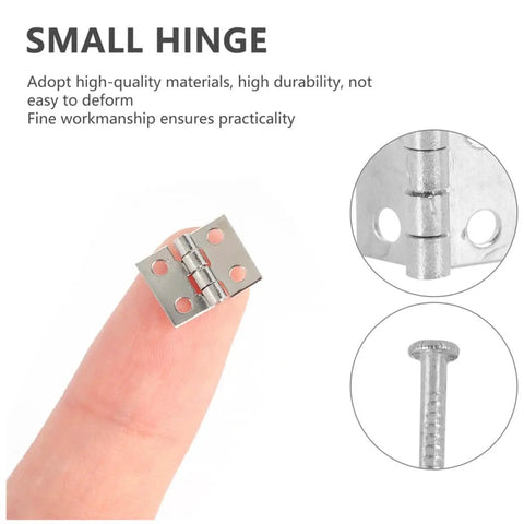 Mini Copper Hinges Set 75 Pieces With Screws 4 Hole Small Retro Hinges For Jewelry Boxes DIY Wood Craft Projects For DIYers