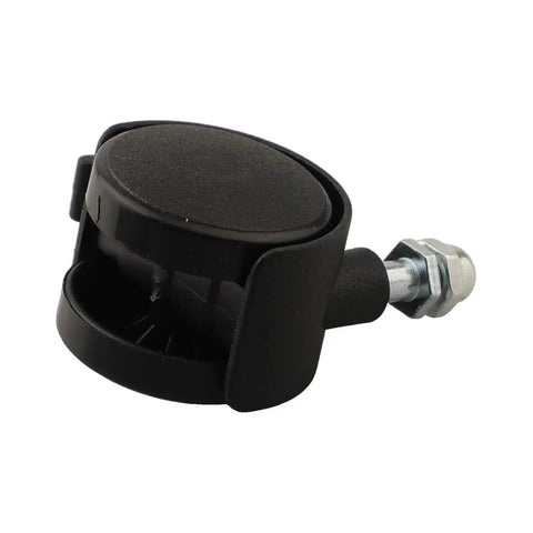 Close-up of a 4Pcs Mute Casters For Electric Oil Heaters And Appliances, Omnidirectional Swivel Wheels 40x30x8mm, black wheel.
