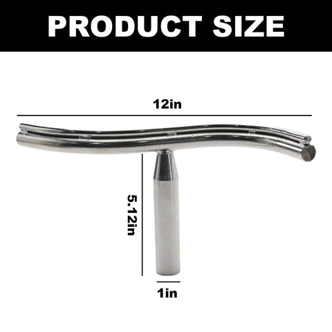 Curved Lathe Tool Rest For Woodworking Fits 1 Inch Post And 25mm Post, 11.8 Inch Span And 5.11 Inch Height, Stainless Steel Durability