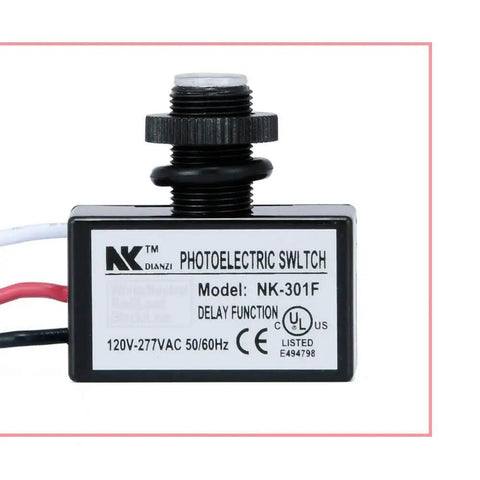 Dusk To Dawn Photoelectric Sensor Switch For Outdoor Lighting, Flush Mount Photocell 120-277V, Auto On Auto Off, 2 Pack