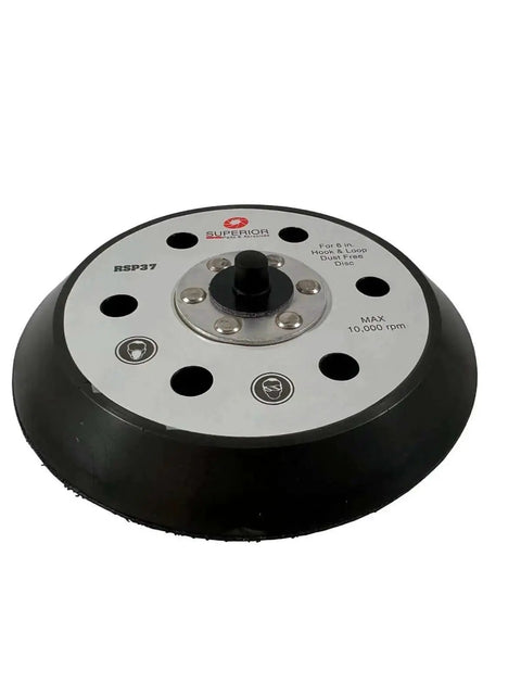 6 Inch Hook And Loop Backing Pad For Polisher 7424 7424XP 18001 with 5/16-24 thread for finishing jobs on lawn mowers and power tools.