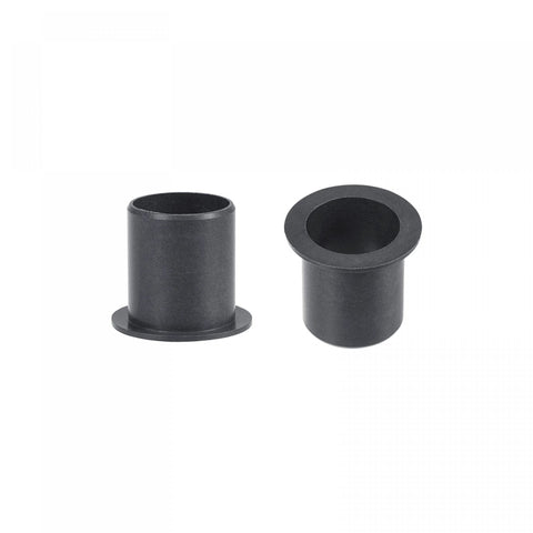 Flanged Sleeve Bearing Set 16mm Bore 18mm OD 21mm Length Self Lubricating POM Oilless Black 2 Pack Low Maintenance Bushings