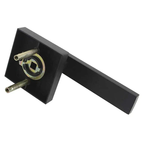 Back view of Beefy Heavy Duty Half Dummy Lever Matte Black Non Turning Interior Door Handle For Closets And Pantries Left Or Right Handed Zinc Alloy