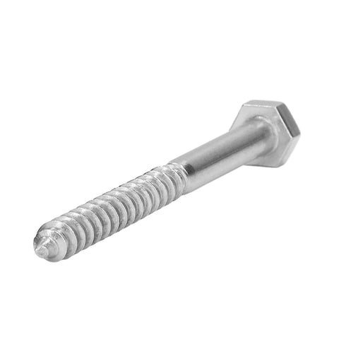 Self Tapping Hex Lag Screws, 304 Stainless Steel, Half Thread, A2-70 High Hardness, Built Tough Wood Screws For Carpentry And Wooden Structures, M8x100mm, close-up view