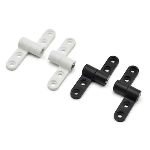 Black and white Beefy Heavy Duty Door Hinges 2 Pack With 360 Degree Rotation And Quiet Closing For Smooth Any Angle Positioning And Durable Mini Plastic Torque Shaft Stop Damper Hinge XK5352ZPW