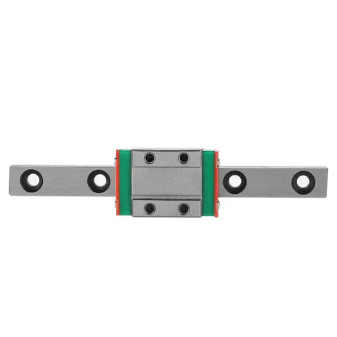 9mm Linear Rail Kit with Mini Bearing Steel Rail and Slide Block 95mm Length, 4-Point Load Bearing for CNC and 3D Printers