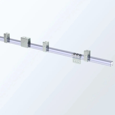 Strut Channel Connector Extend Bracket for 1 5 8 Inch Wide and 1 5 8 Inch High Strut Channel shown in installation setup.