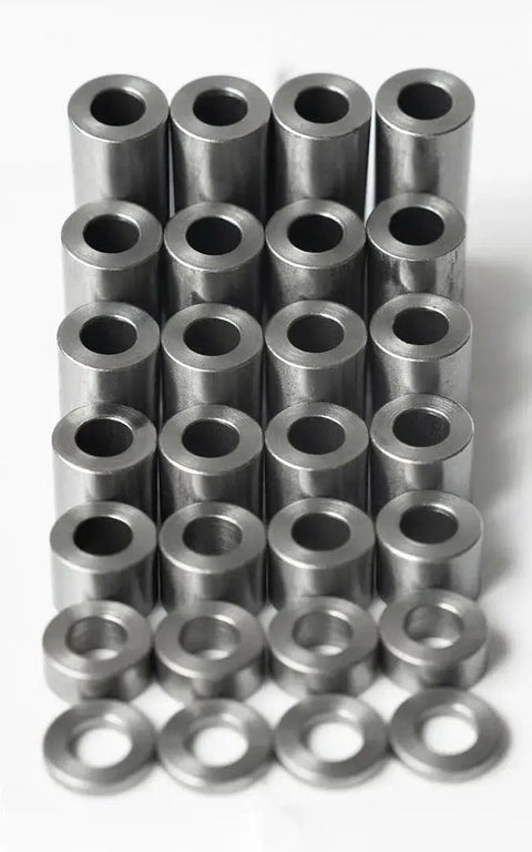 Steel Spacer 1 Inch OD x 1/2 Inch ID Round Unthreaded Standoff Bushing 2 Inch Length 5 Pack for 1/2 or M12 Bolts