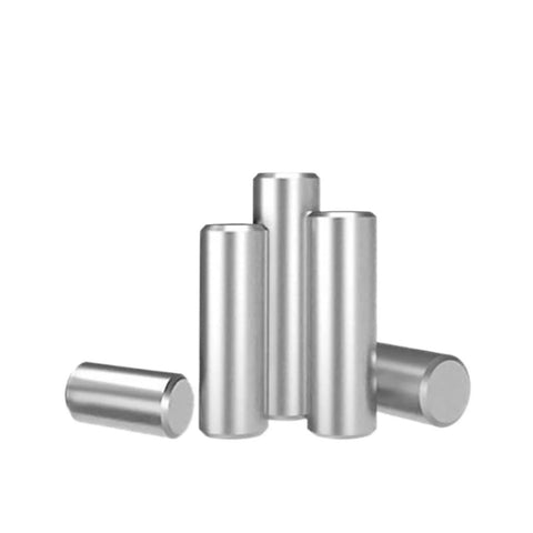 304 Stainless Steel Cylindrical Pin Locating Dowel Set, 12 mm diameter, solid shaft, ideal for automotive and industrial use.
