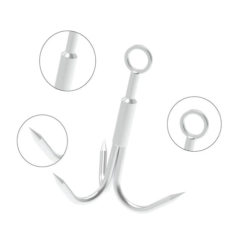 Three Size Stainless Steel Grappling Hook Set With Three Claws For Anchor Retrieval And Outdoor Use Small Medium Large