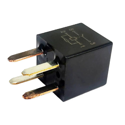 Set Of 4 Ultra Micro ISO Automotive Relays 12V DC 20A 4 Pin Tiny Yet Mighty Relay close-up view showing pins and diagram